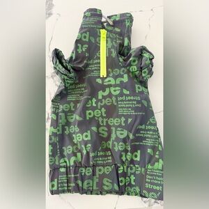 Gray and Green Pet Jacket